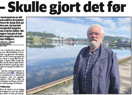 Les om Thore Busks nye utgivelse i Porsgrunn Dagblad