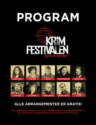 Norges største krimfestival arrangeres i Oslo 21.-23. mars